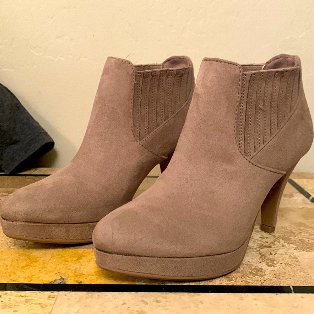 Tan booties